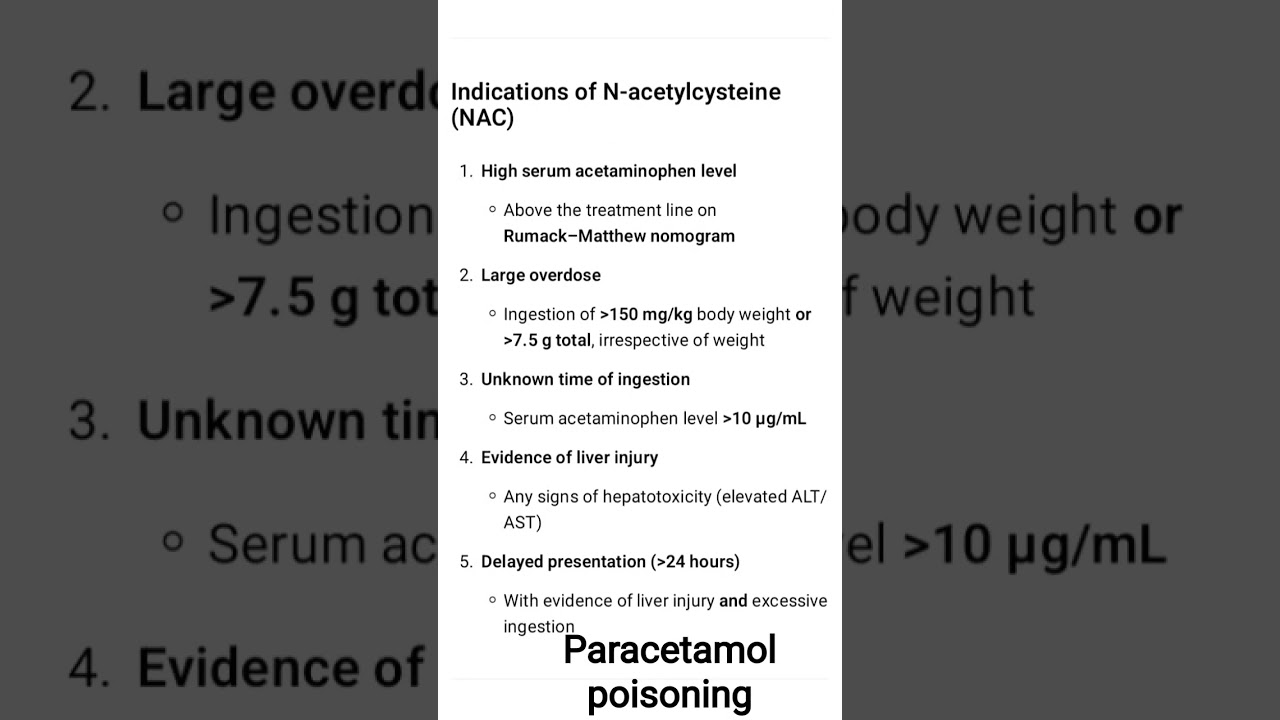 🎯 &ldquo;When to Give the Lifesaving Antidote in Paracetamol Overdose! 🚨💊&rdquo;#medical