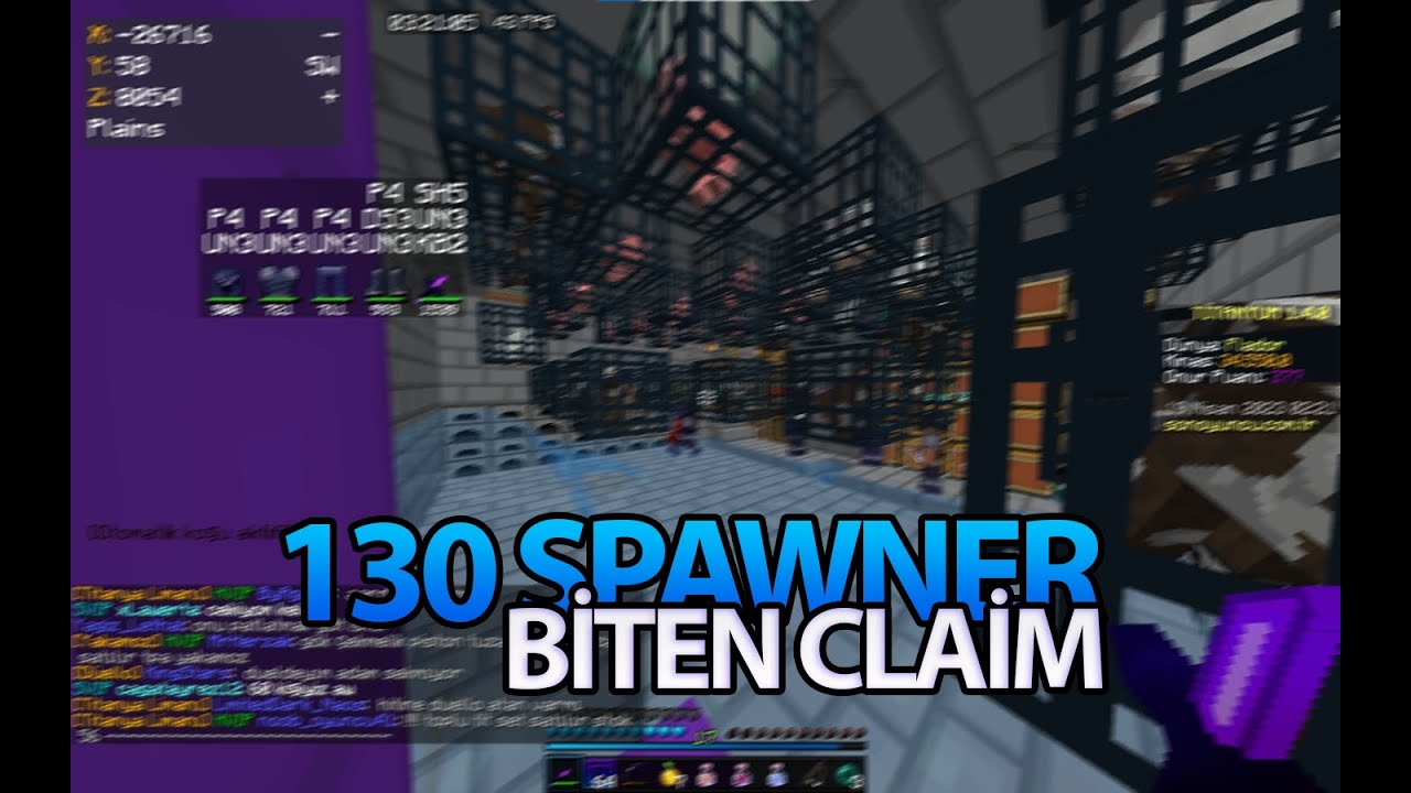 130 SPAWNERLİ PATLAYAN CLAİM!! - Minecraft Sonoyuncu Titanyum