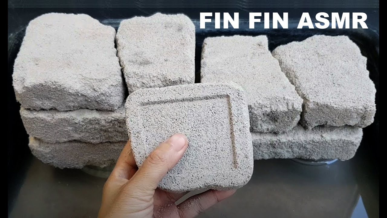 ASMR : Gritty Sand+Cement Crumble in Water #223