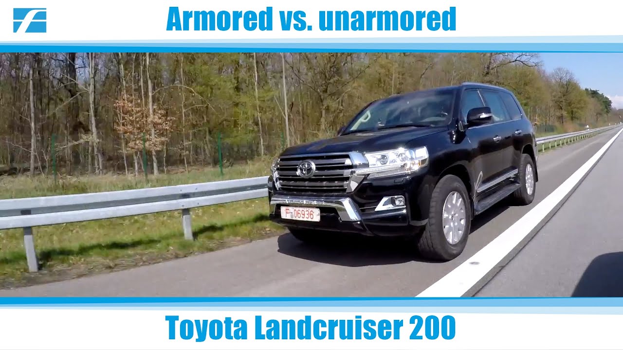 Toyota LandCruiser 200 and its armored and unarmored versions put to the test - 4.5 vs. 2.5 tons!