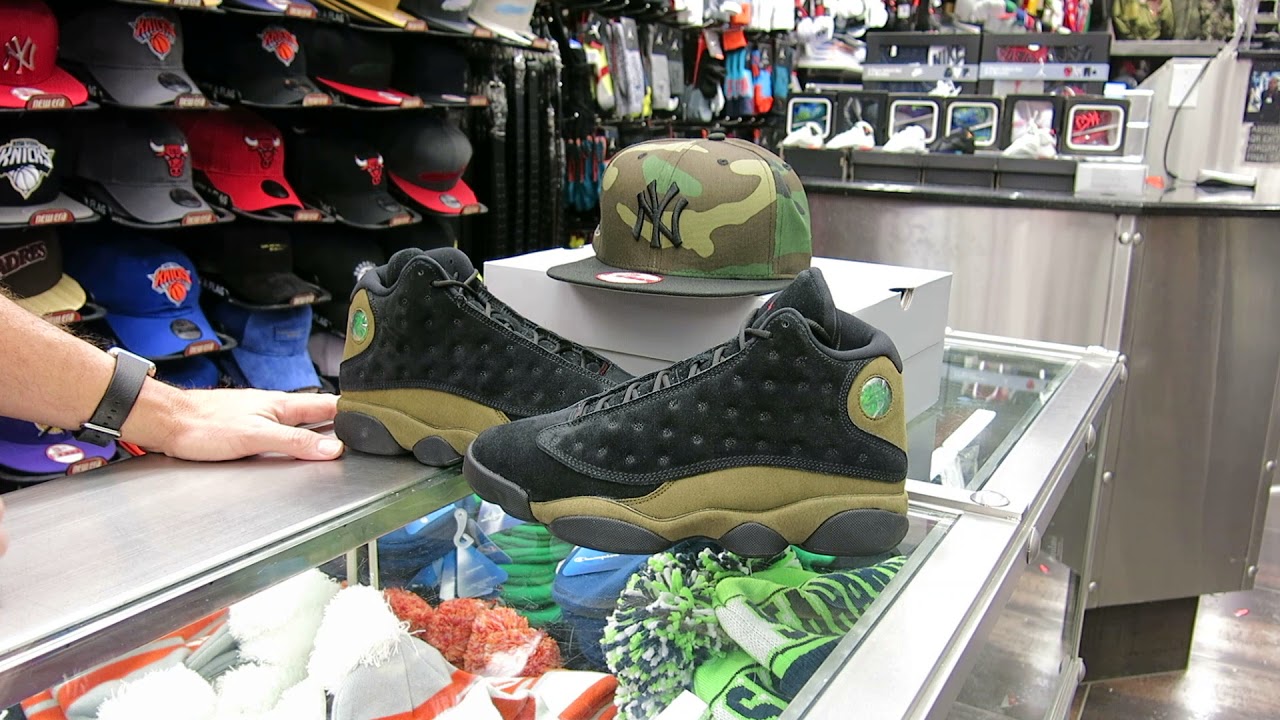 Nike Air Jordan - Olive 13's - at Street Gear, Hempstead NY