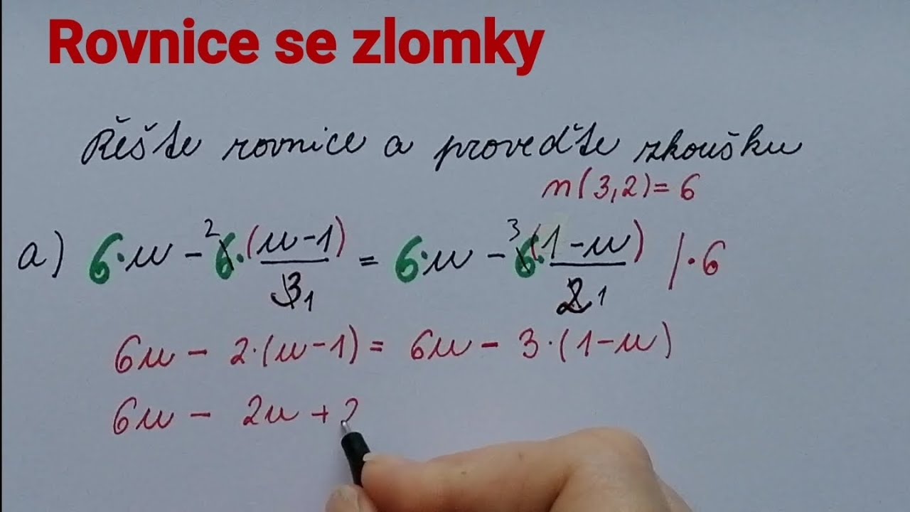 Rovnice se zlomky 6
