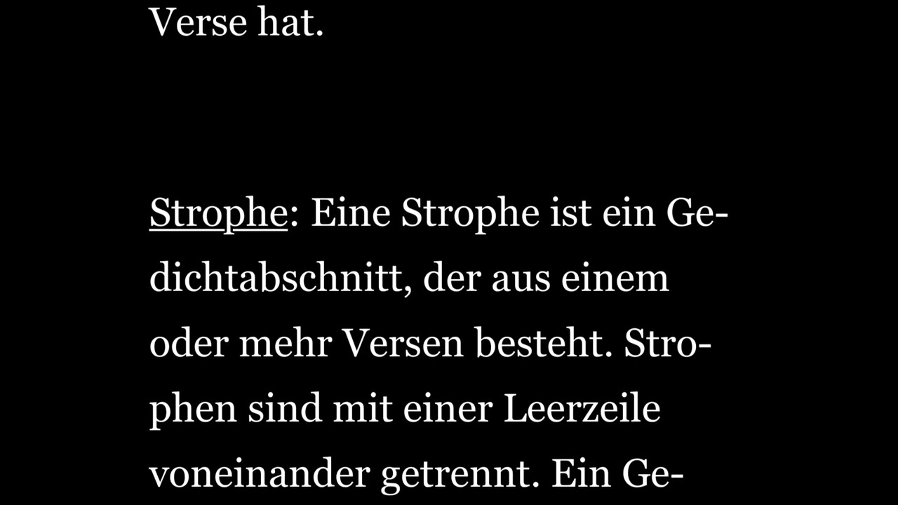 Gedichte - Verse Strophen und Reime | Lernen wie man lernt