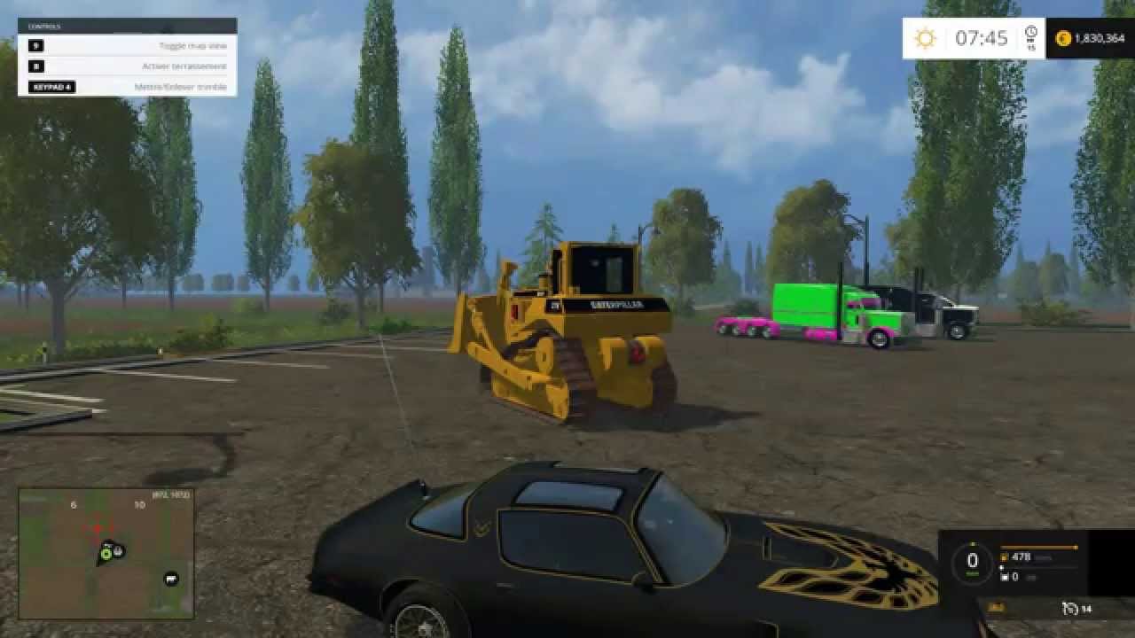 Farming Simulator 2015 Mods - Chevy Duramax Dually, Pontiac Trans Am, and Bulldozer