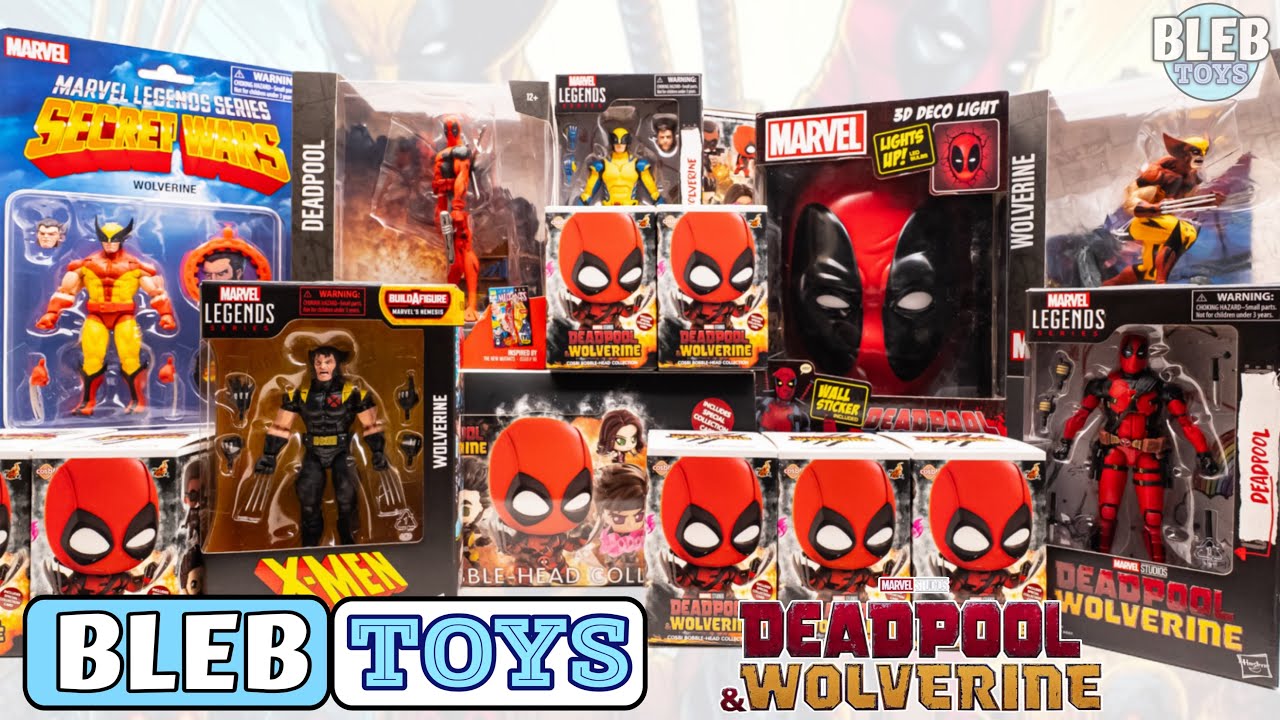 Deadpool and Wolverine Toy Collection Unboxing ASMR review | Legends | Cosbaby series 2 | toy review