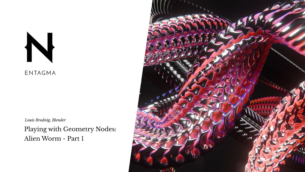 Blender Guest Tutorial: Playing with Geometry Nodes: Alien Worm - Part 1