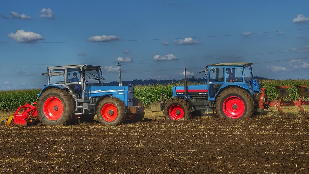EICHER 3145 & 3133 bei der Bodenbearbeitung 2016 | Ackern und Kreiseleggen mit Eicher Power