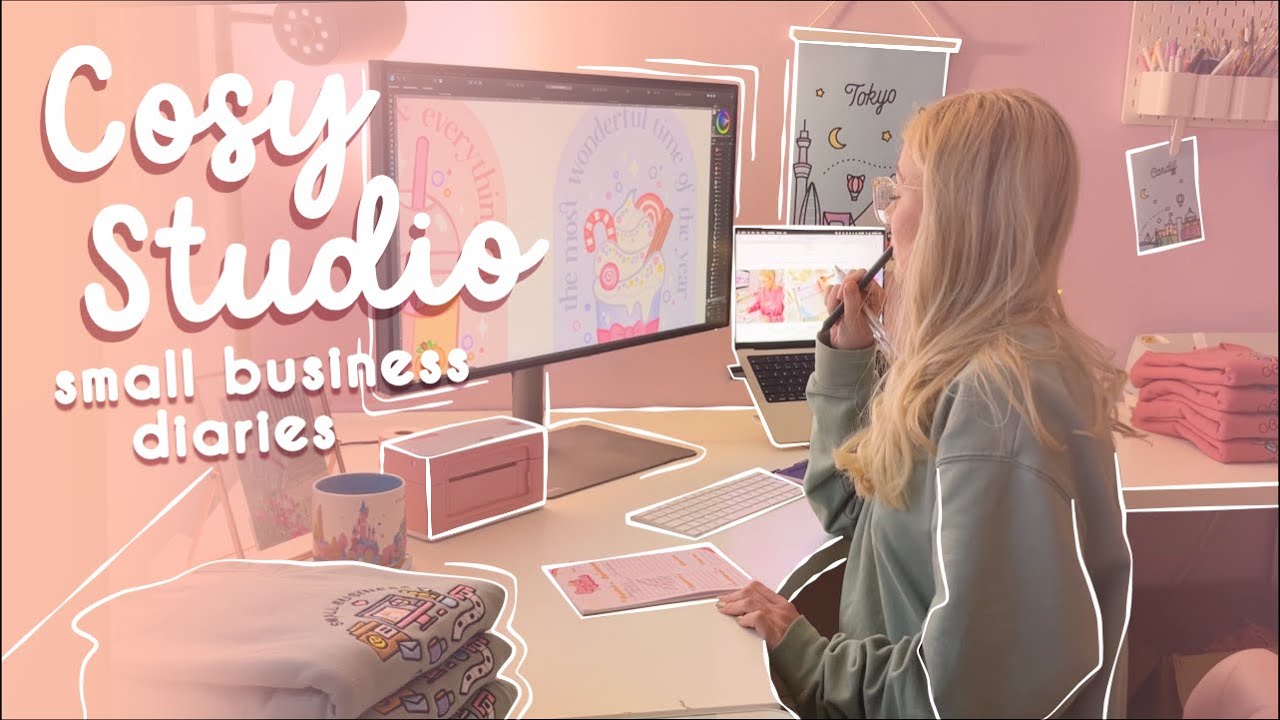 STUDIO VLOG | A Cosy Desk Setup, Christmas Markets & Postal Struggles