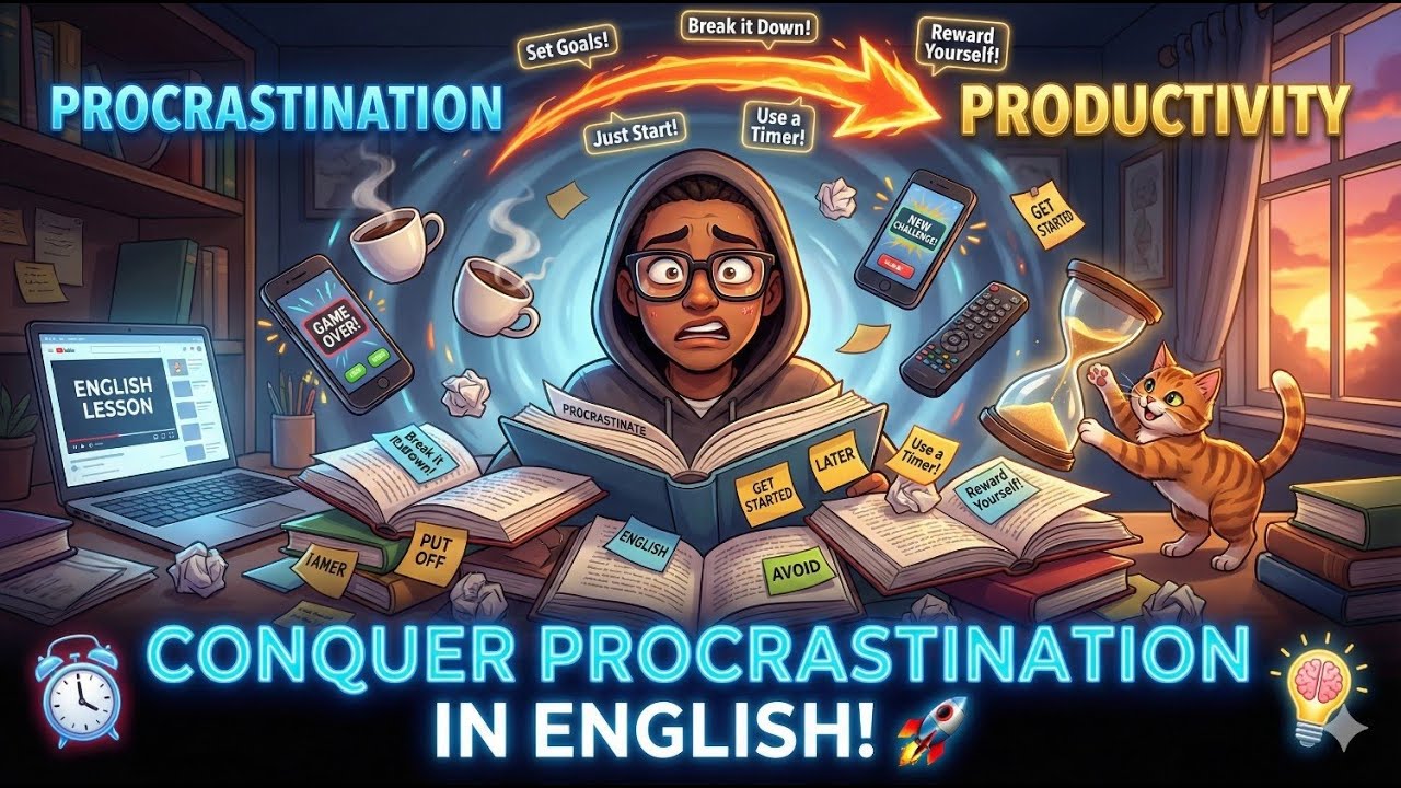 B1 Level English Podcast For Easy English Conversation | Procrastination | Learn English Fast