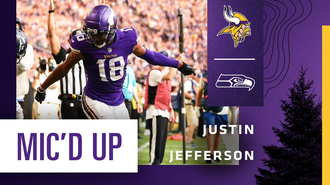 Justin Jefferson Mic'd Up in Minnesota Vikings Home Opener Against Seattle Seahawks