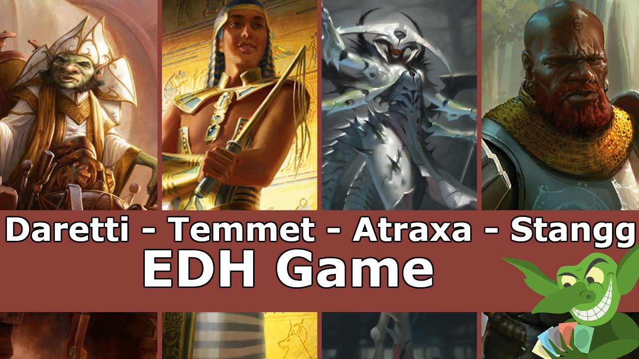 Daretti vs Temmet vs Atraxa vs Stangg EDH / CMDR game play video for Magic: The Gathering