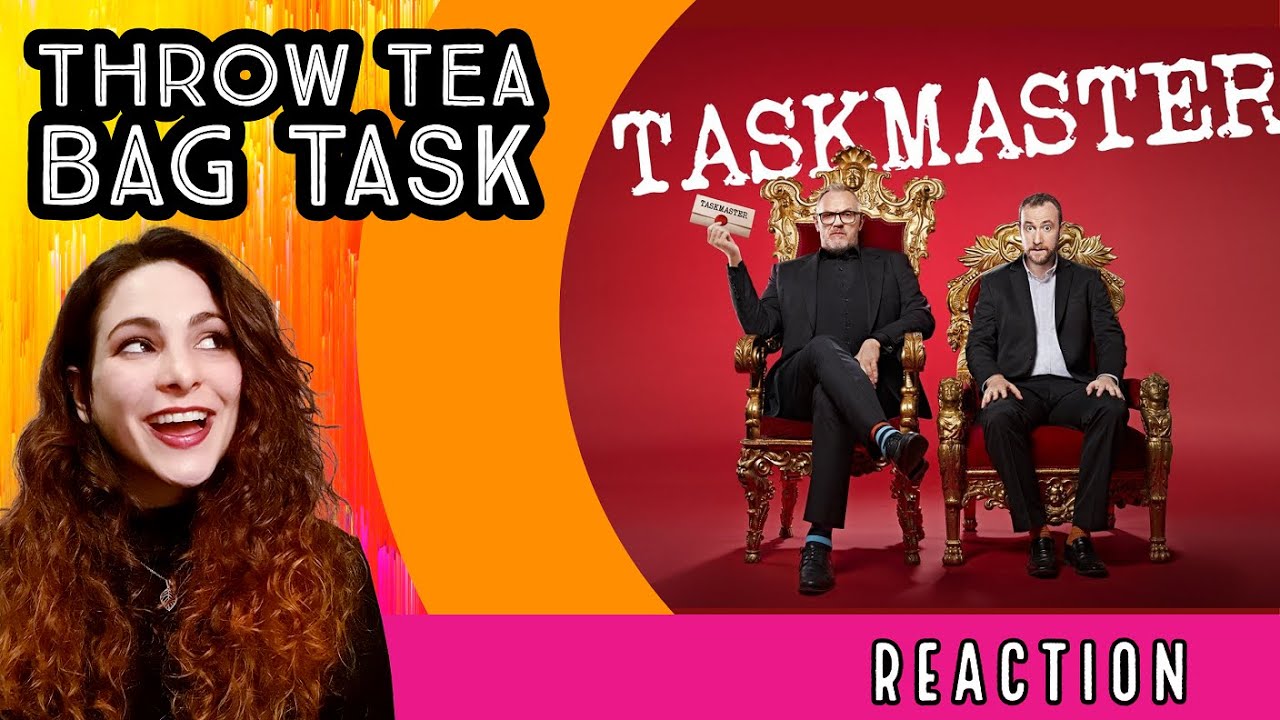 American Reacts - TASKMASTER - Throw Tea Bag Task
