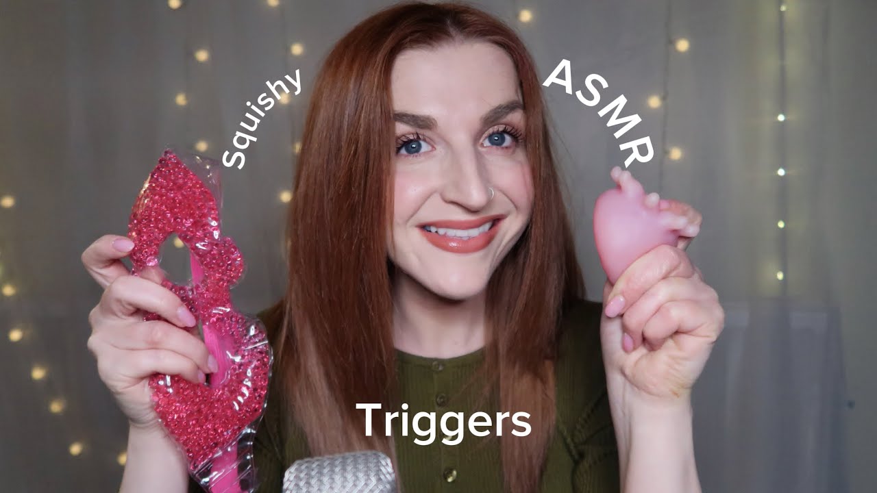 Squishy ASMR triggers (some inaudible/background whispers) for relaxation, sleep, focus 🧘 💤 