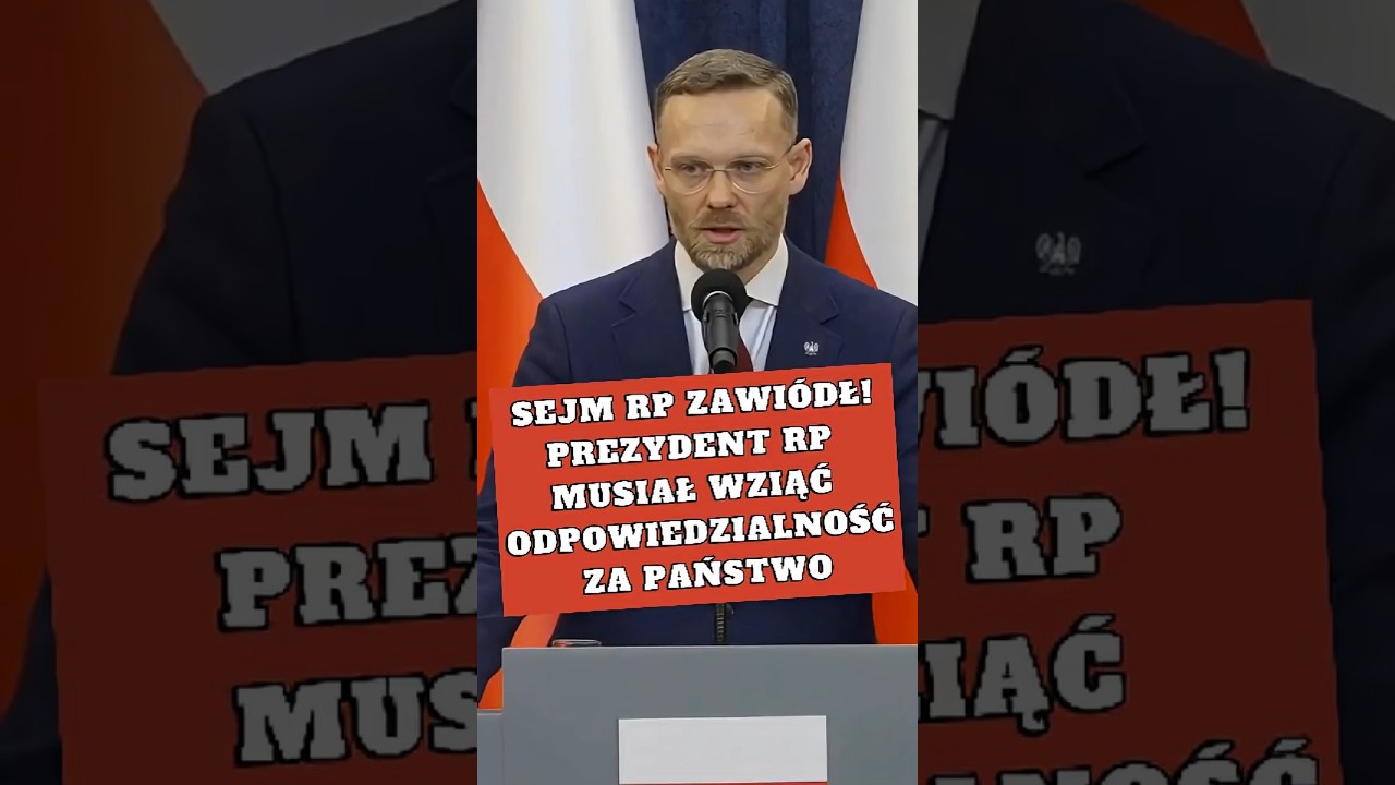 Sejm RP zawi&oacute;dł! Prezydent RP musiał wziąć odpowiedzialność za państwo.