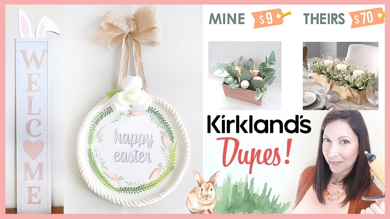 SPRING EASTER DOLLAR TREE DIYS | High End EASY To Make SPRING DIY DECOR | Kirkland's Inspired DIYS