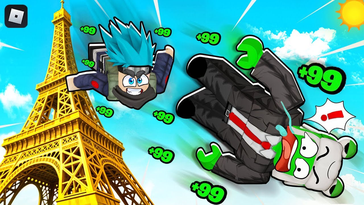 روبلوكس: قفزنا من برج إيفل وشوف شصار!! 😱🔥🗼 مع @OtakuG