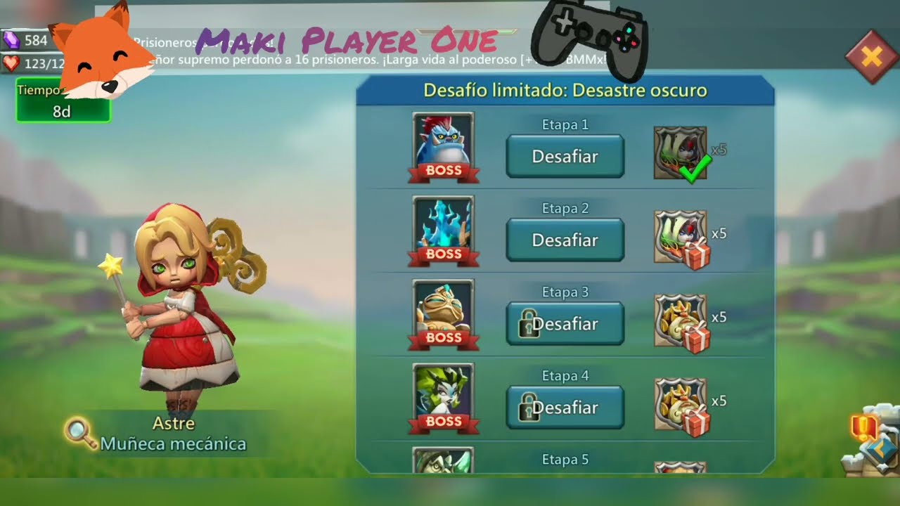 Desafio Muñeca Mecánica Etapa 2 Mareas Oscuras ⚔️🛡️LORDS MOBILE #lordsmobile