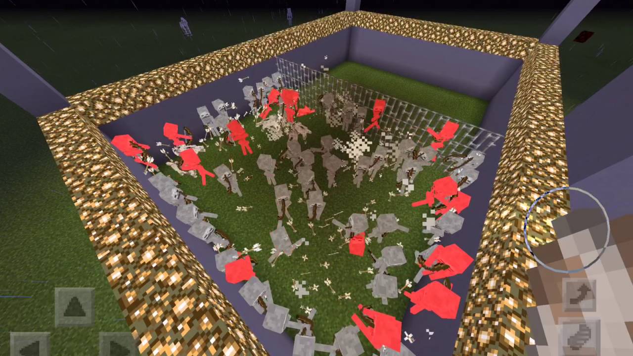Minecraft Mob Battle : 100 skeletons vs 10 wolves
