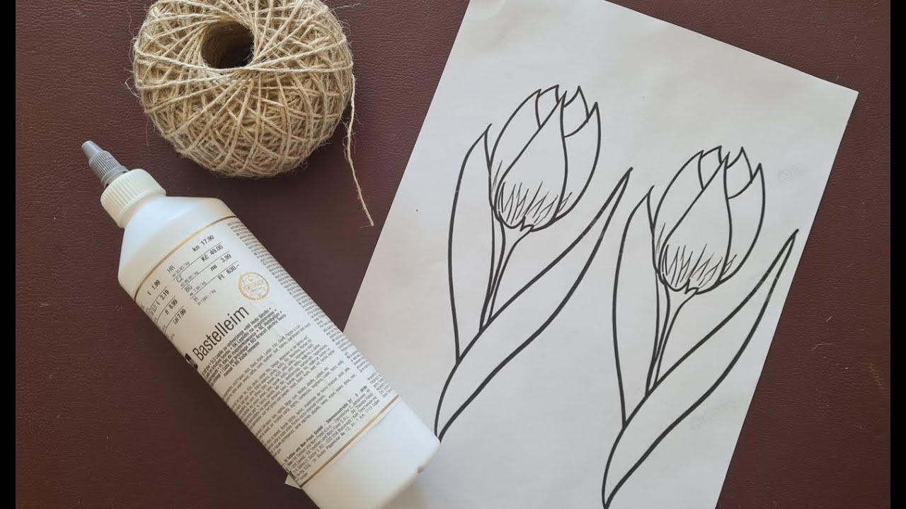 Einfach und schnell Blumendeko aus Bastband basteln (2/2)