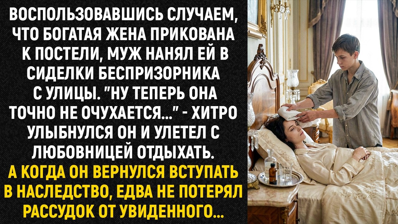 Воспользовавшись случаем, что богатая жена прикована к постели, муж нанял ей в сиделки...