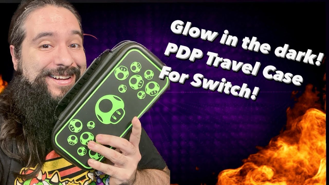 Glow-in-Dark Switch Travel Case w/ Wrist Strap: Keep Your Console Safe on-the-Go