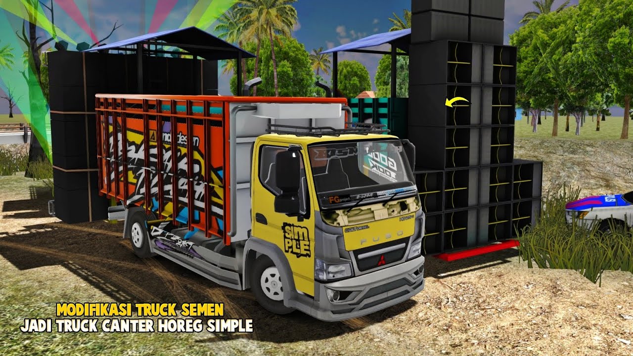 Rombak Truck Pengangkut Semen Jadi Truck Horeg Simple Semi Trondol🔥ES Truck Simulator ID