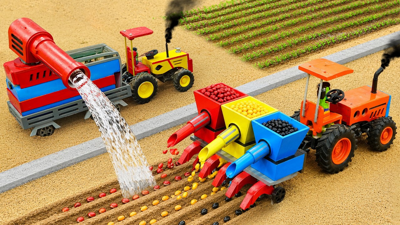 DIY Mini Tractor Water Cannon 💦 Saving the Dry Farm | HP Mini