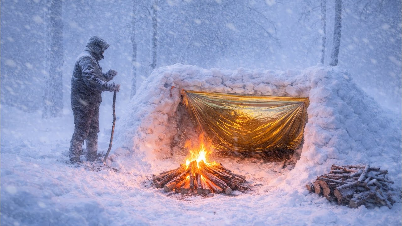 Can I Survive Alone in a -18&deg; Heavy snowstorm? No Tent, No Sleeping Bag 