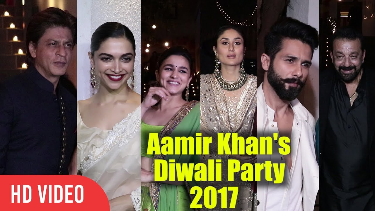 Aamir Khan's Grand Diwali Party 2017 | Full Night Party | Shahrukh , Sanjay Dutt, Ranbir & many more
