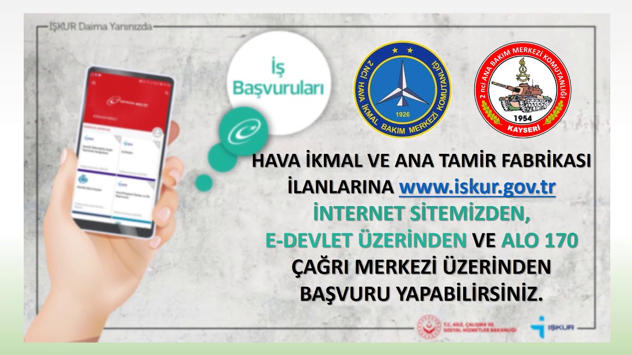 21.07.2020 Son Başvuru Tarihli MSB Hava İkmal ve Ana Tamir İlanları