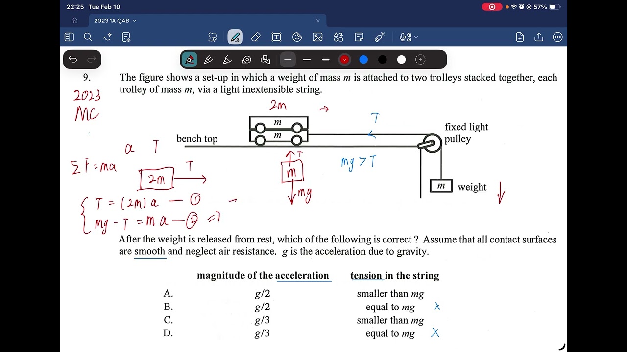 HKDSE Physics 2023 1A Q9 Force and motion 