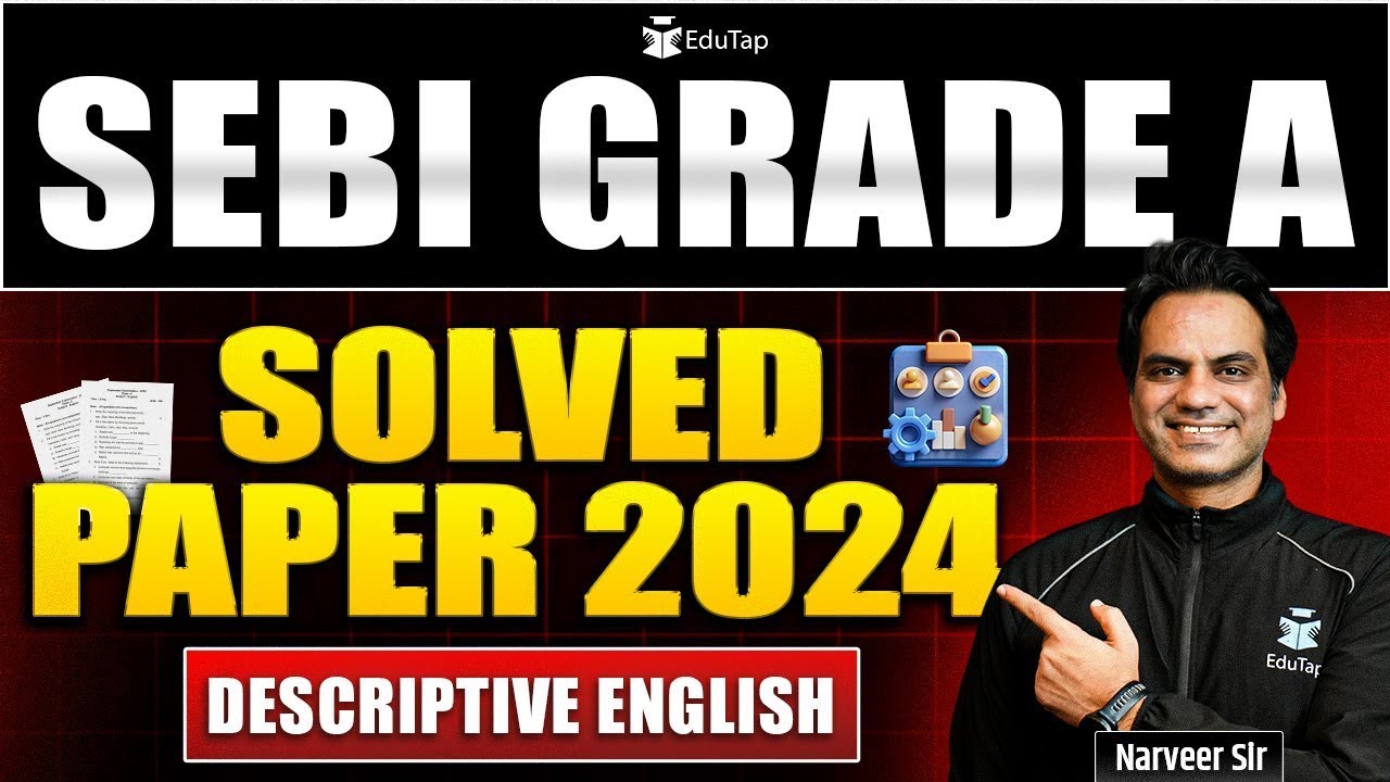 SEBI Grade A Descriptive English Previous Year Paper Solved | SEBI Assistant Manager PYQ Solution