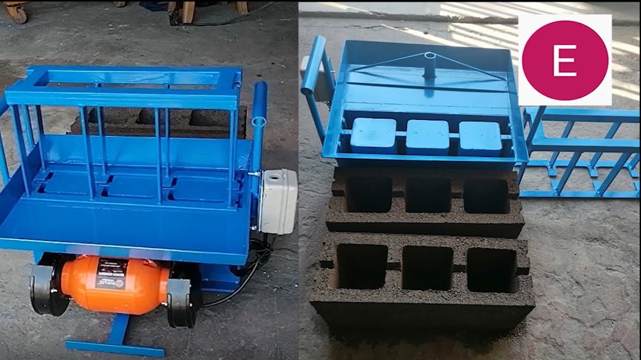 Bloquera manual XI: Mini ponedora/ mini block machine/ máquina de mini bloco/ mesin blok mini