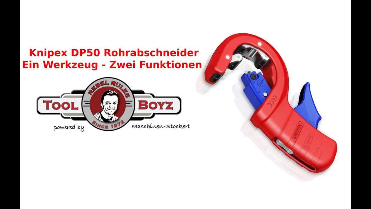 Knipex DP50 HT-Kunststoff Rohrabschneider Trennen und anfasen in einem, Bestell-Link in Beschreibung