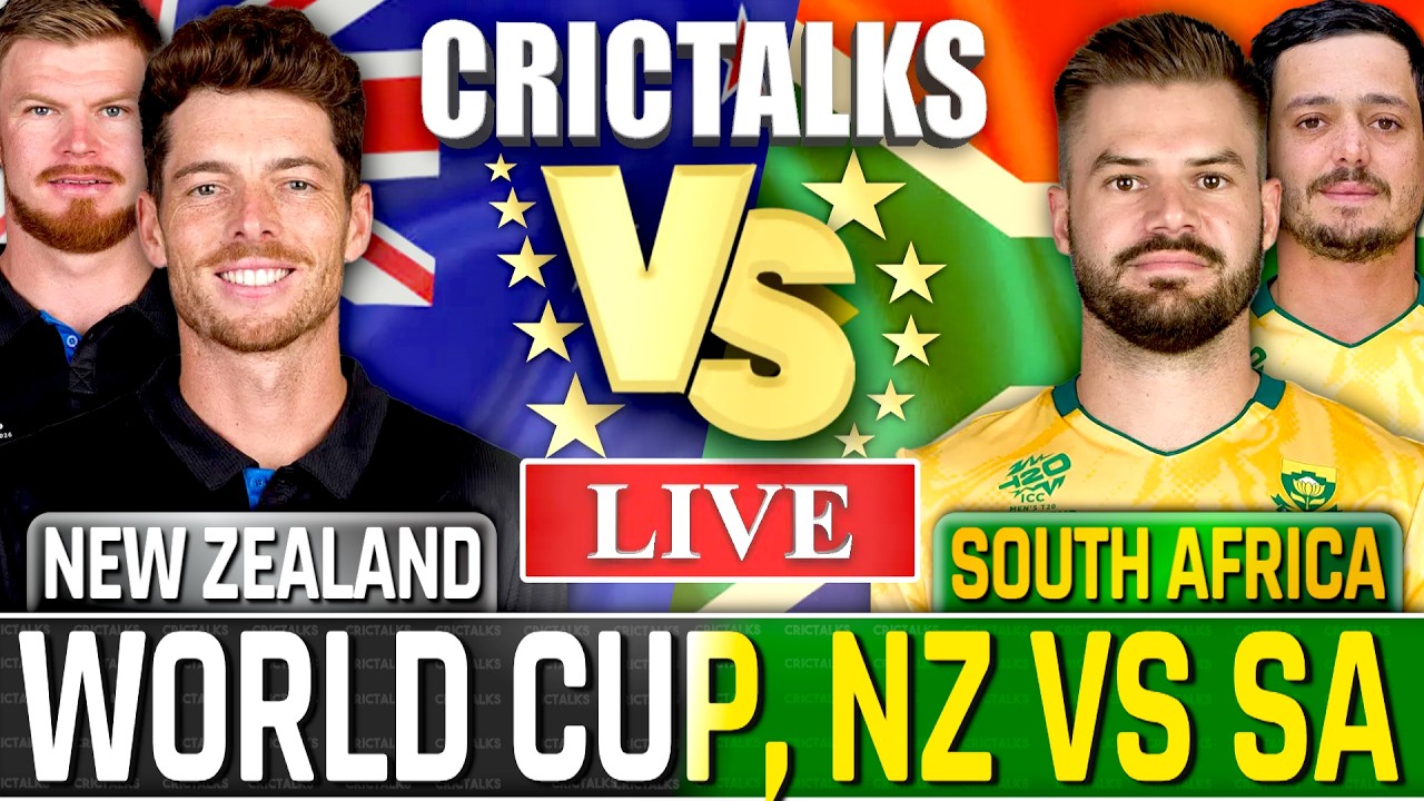 🔴 Live NZ vs SA World Cup, Scores & Commentary for Cricket Live Match Today 1st Innings