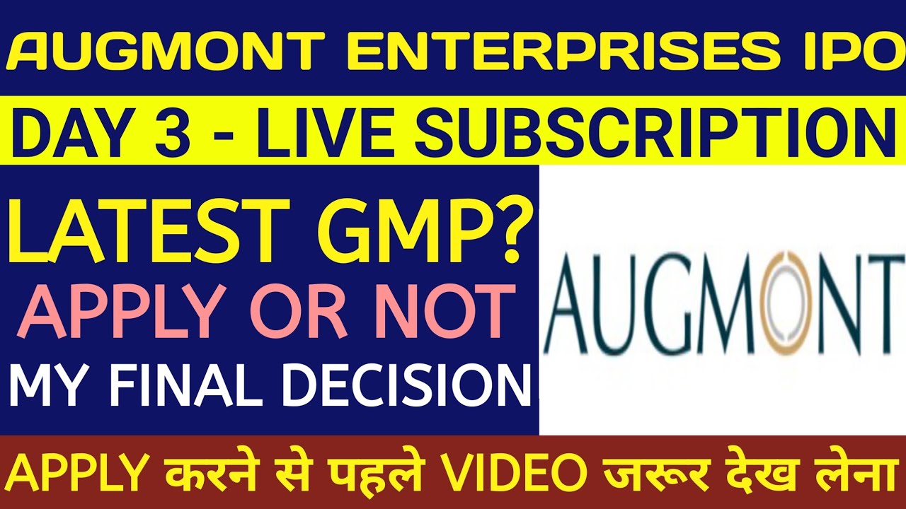 Augmont Enterprises IPO🔴Augmont Enterprises IPO Review🔴Augmont Enterprises IPO Gmp Today🔴Augmont IPO
