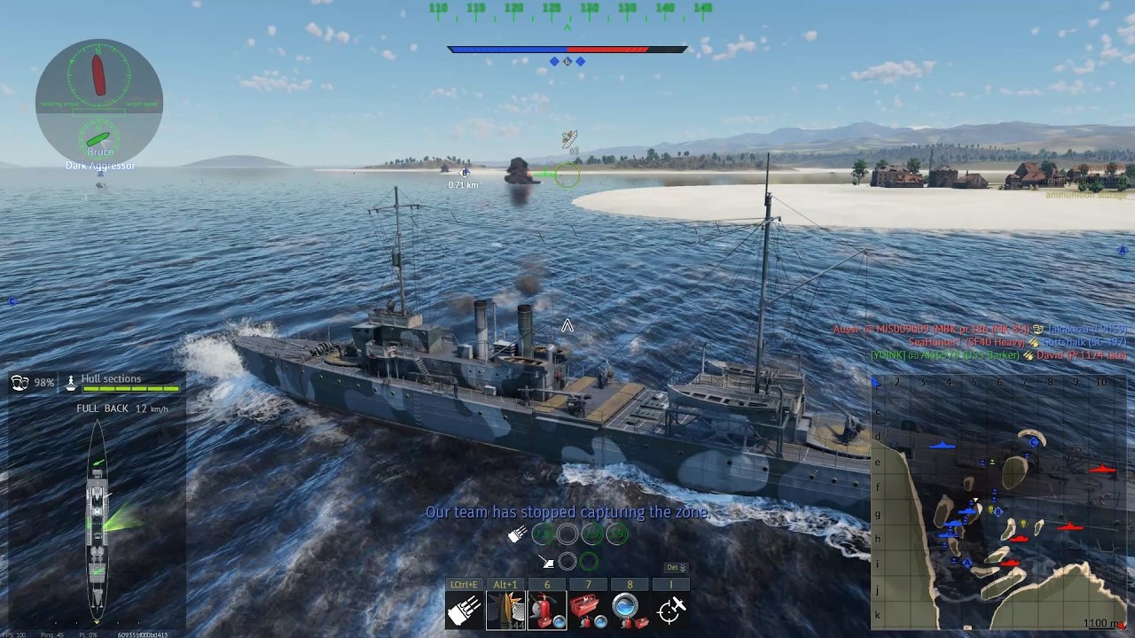 War Thunder; Marne; A relatively quick battle against light boats; Naval Realistic