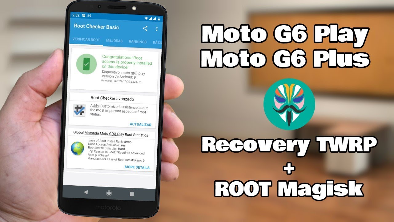 Rootear Motorola Moto G6 Play y Moto G6 Plus Android 9.0 - Recovery TWRP + ROOT Magisk