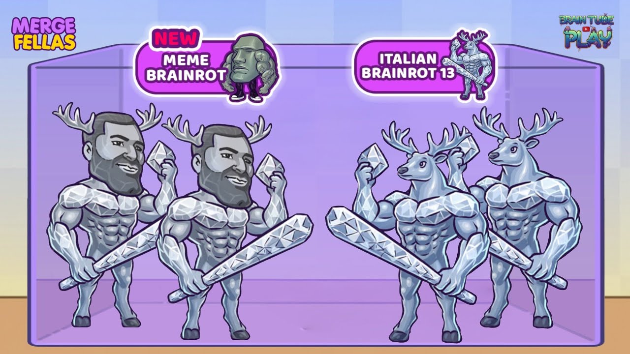 Merge fellas: 🔥 MEME BRAINROT vs ITALIAN BRAINROT 13 - MAX LEVEL🔥 | gameplay walkthrough