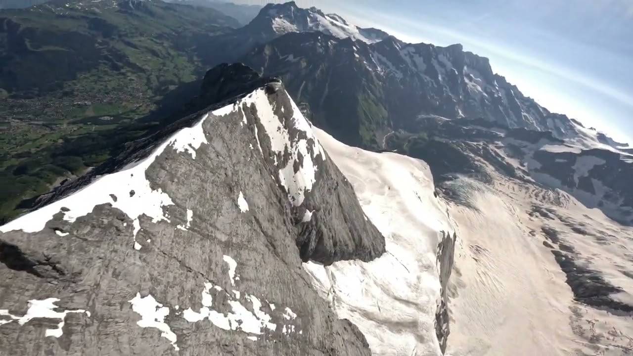 Wingsuiting down the Eiger (east ridge)