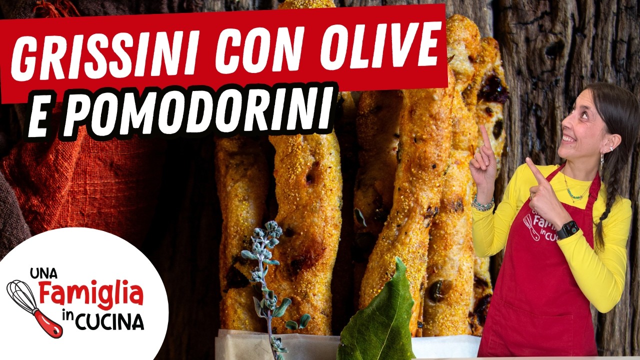 GRISSINI Fatti in Casa con OLIVE e POMODORI SECCHI | Croccanti e Facilissimi!