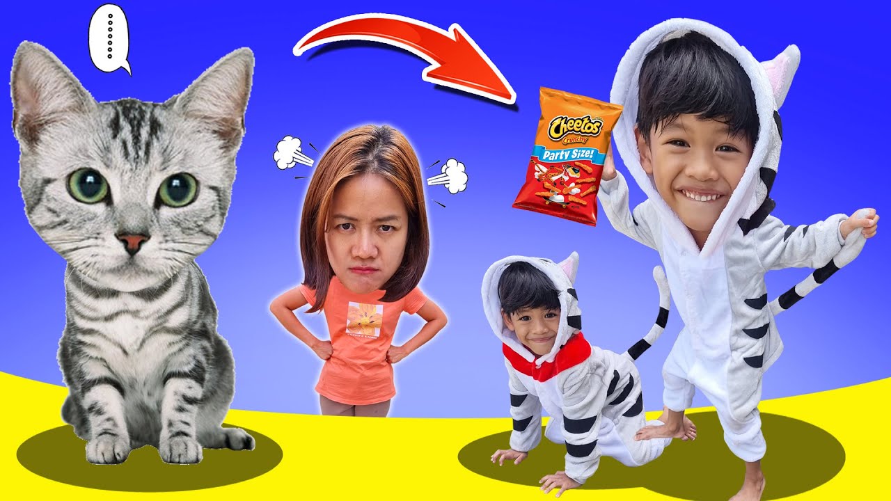 ทำไมแมวเหมียวมี2ตัว !? น้องไนล์ปลอมเป็นแมว แอบกินขนมของแม่เหมย I หนูดีมาแล้วจ้า