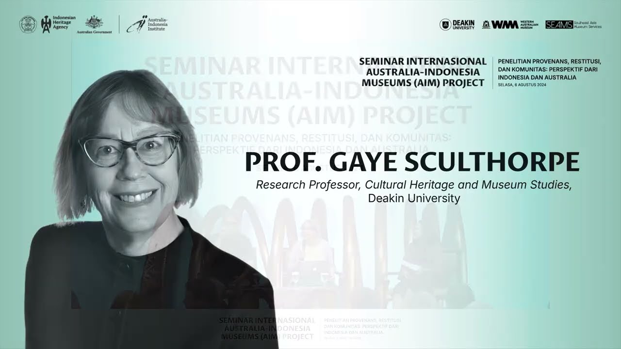 Prof. Gaye Sculthorpe: Provenance Research, Restitution and Communities: Perspectives from Australia