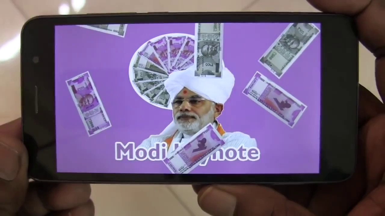 PM Modi and Modi KeyNote App (PM Speech in 500 and 2000 Rs notes)