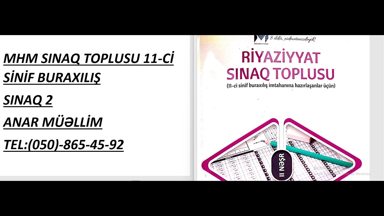 MHM 70 SINAQ 11-Cİ SİNİF BURAXILIŞ SINAQ 2