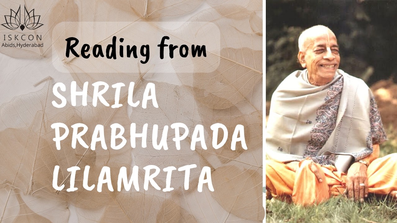 Srila Prabhupada Lilamritam Reading | HG Varada Krsna Prabhu | 15-03-2026 | ISKCON Abids Hyderabad