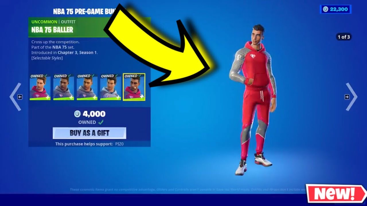 Fortnite- New NBA 75 Skin Showcase(All Edit Styles)