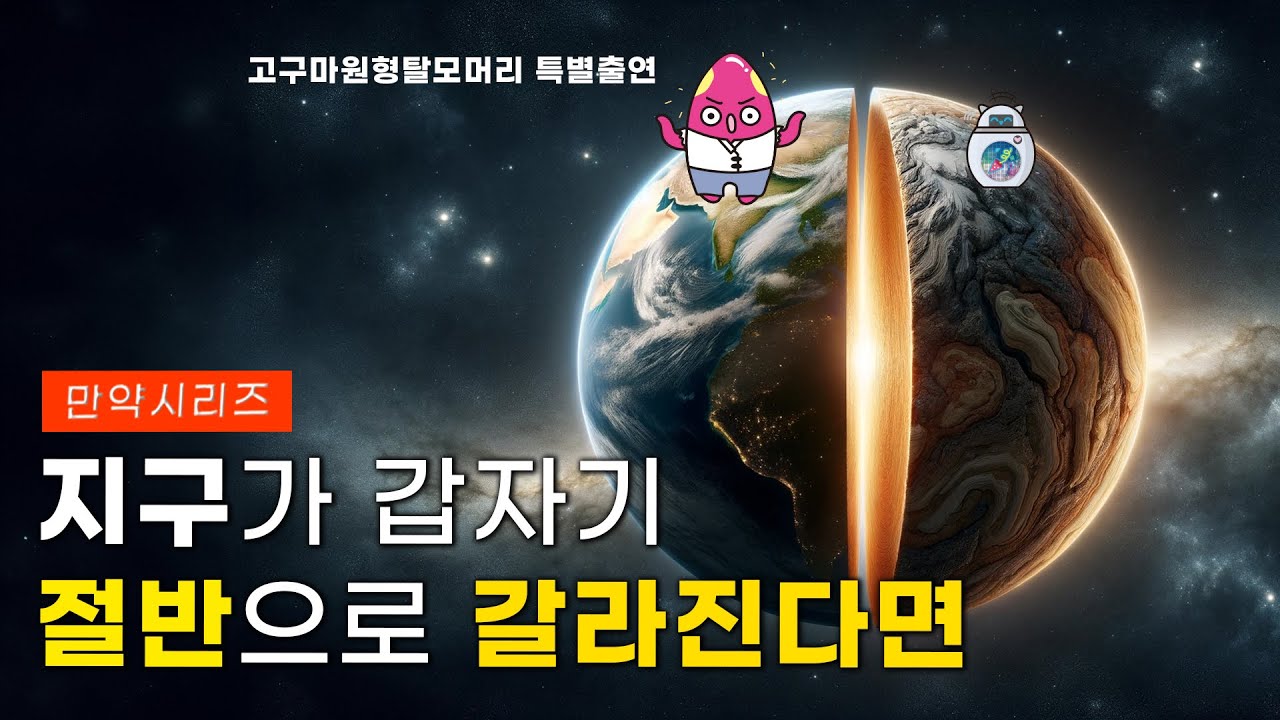 🍠 만약 지구를 갑자기 절반으로 자른다면 무슨 일이 일어날까? (feat. 고구마원형탈모머리)