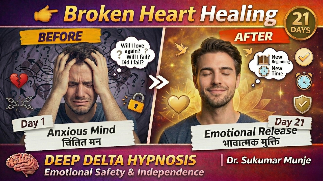 Heartbreak Recovery Hypnosis (Hindi) | Deep Delta Healing for Emotional Pain & Letting Go