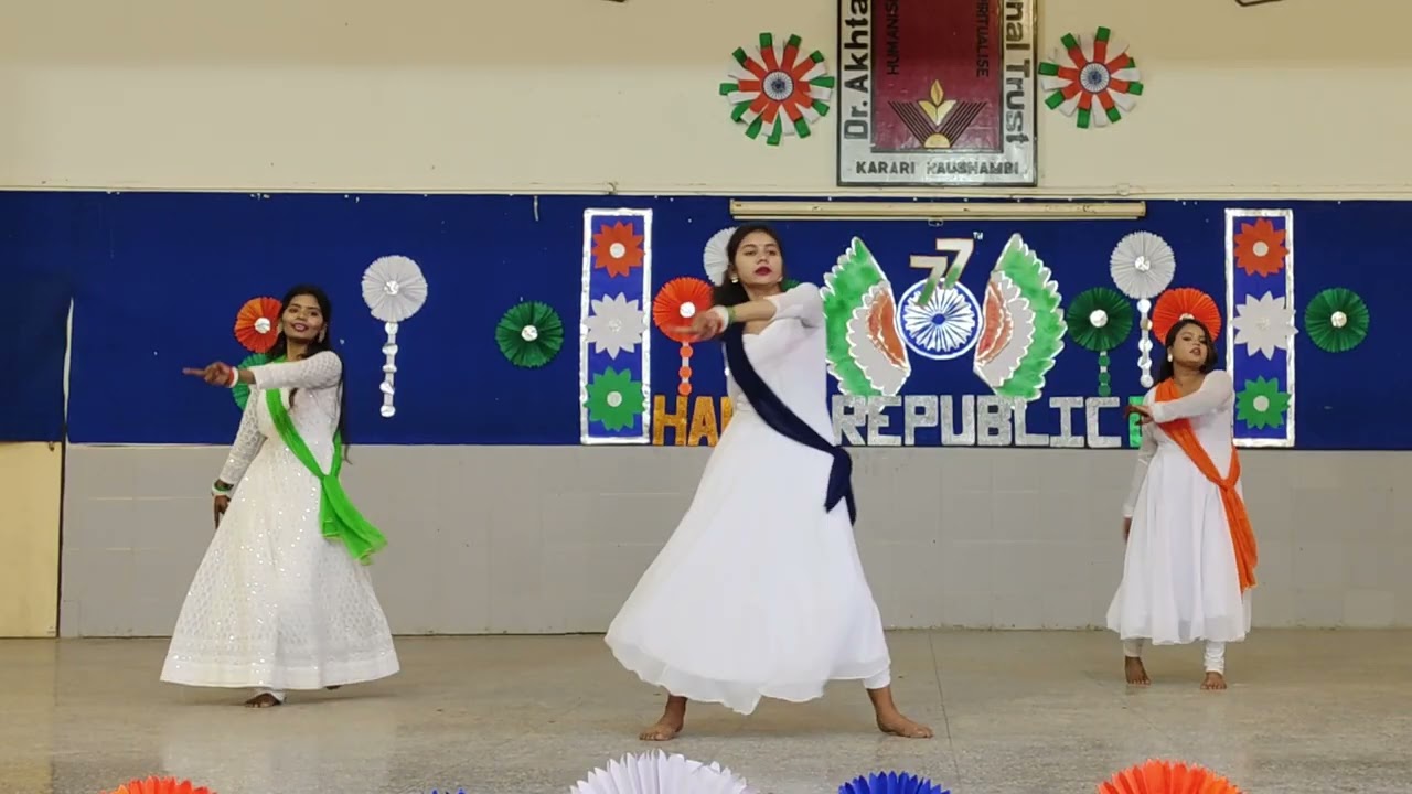 Classical dance performance on republic day by students of RIZVI GROUP OF INSTITUTION 